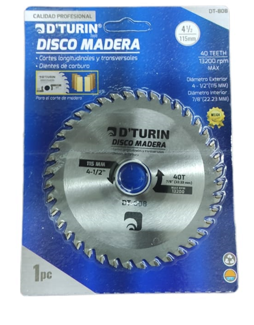 DISCO CORTE MADERA 4 1/2 40T