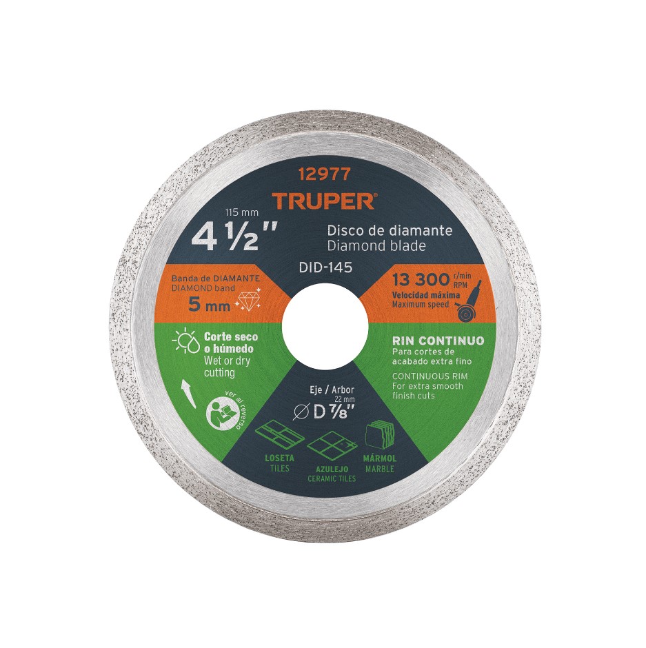 DISCO DIAMANTADO CONTINUO 4-1/2 TRUPER