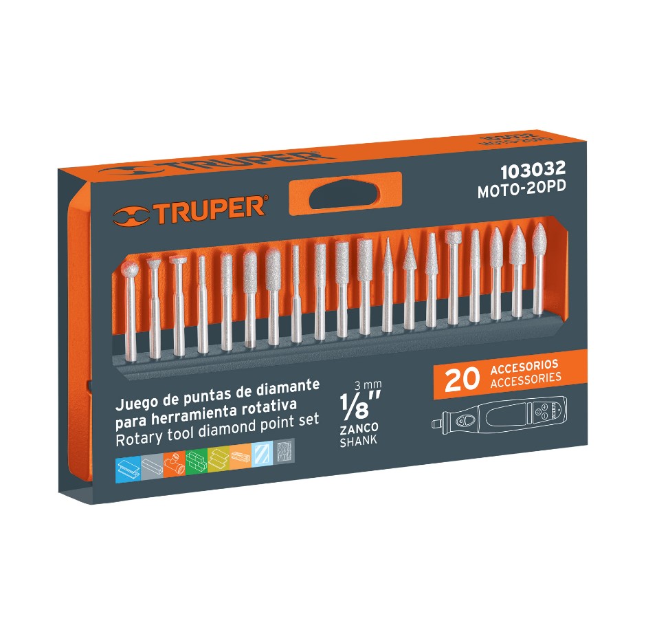 PUNTAS DIAMANTADAS 1/8&quot; TRUPER