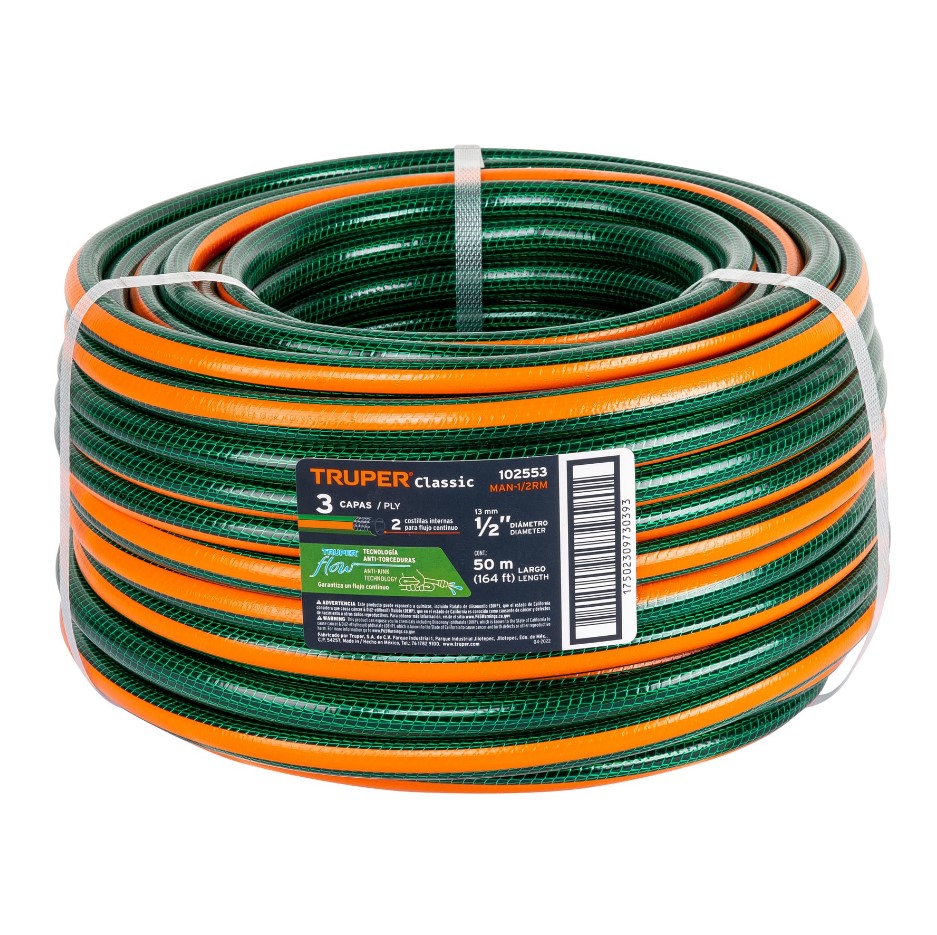 MANGUERA VERDE NARANJA 1/2" TRUPER X MT