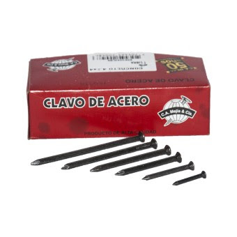 CAJA CLAVO PUNTILLA ACERO LISO 2-1/2