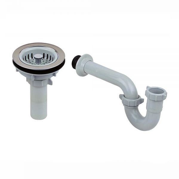 CANASTILLA + SIFON LAVAPLATOS EN P GRIVAL CROMO